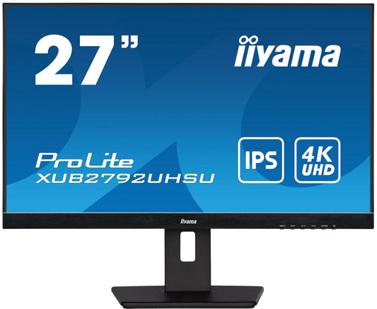 iiyama ProLite XUB2792UHSU-B5 - 27 Inch - IPS - 4K - USB-hub - In hoogte verstelbaar