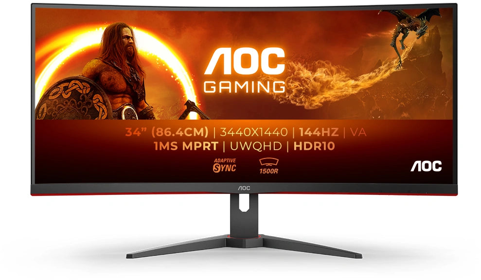 Aoc CU34G2XE 144HZ HDR 1MS CURVED 34" GAME MONITOR