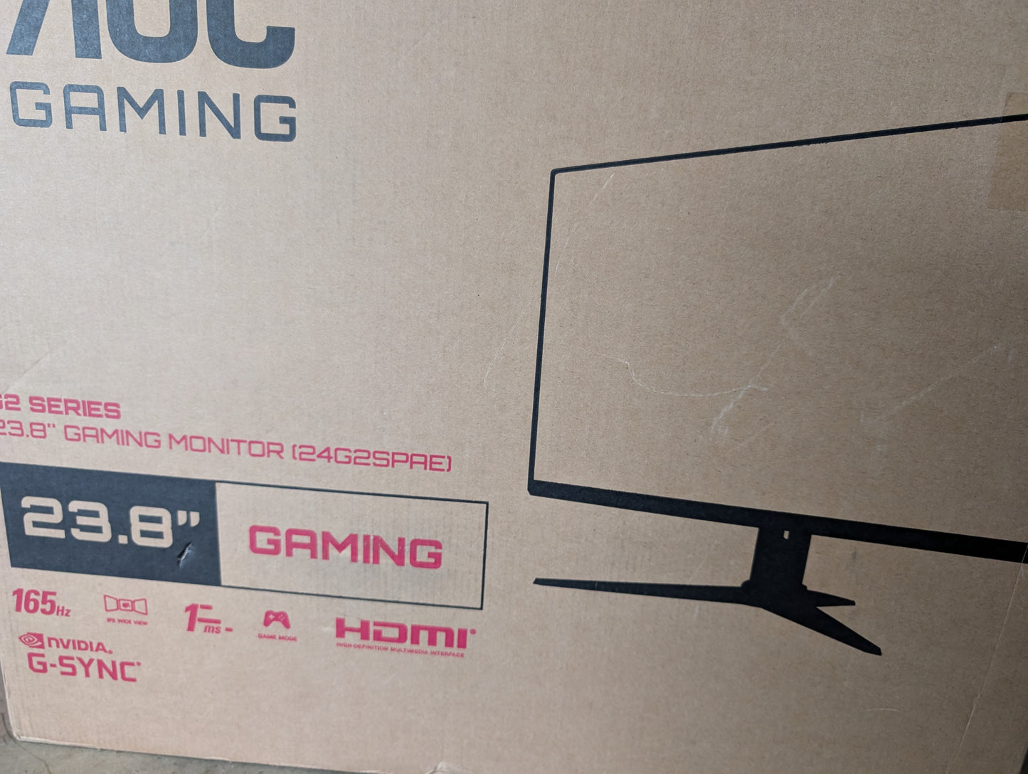 Aoc 24G2SPAE 165Hz 1Ms gaming monitor